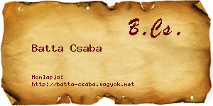 Batta Csaba névjegykártya