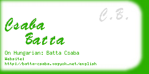 csaba batta business card